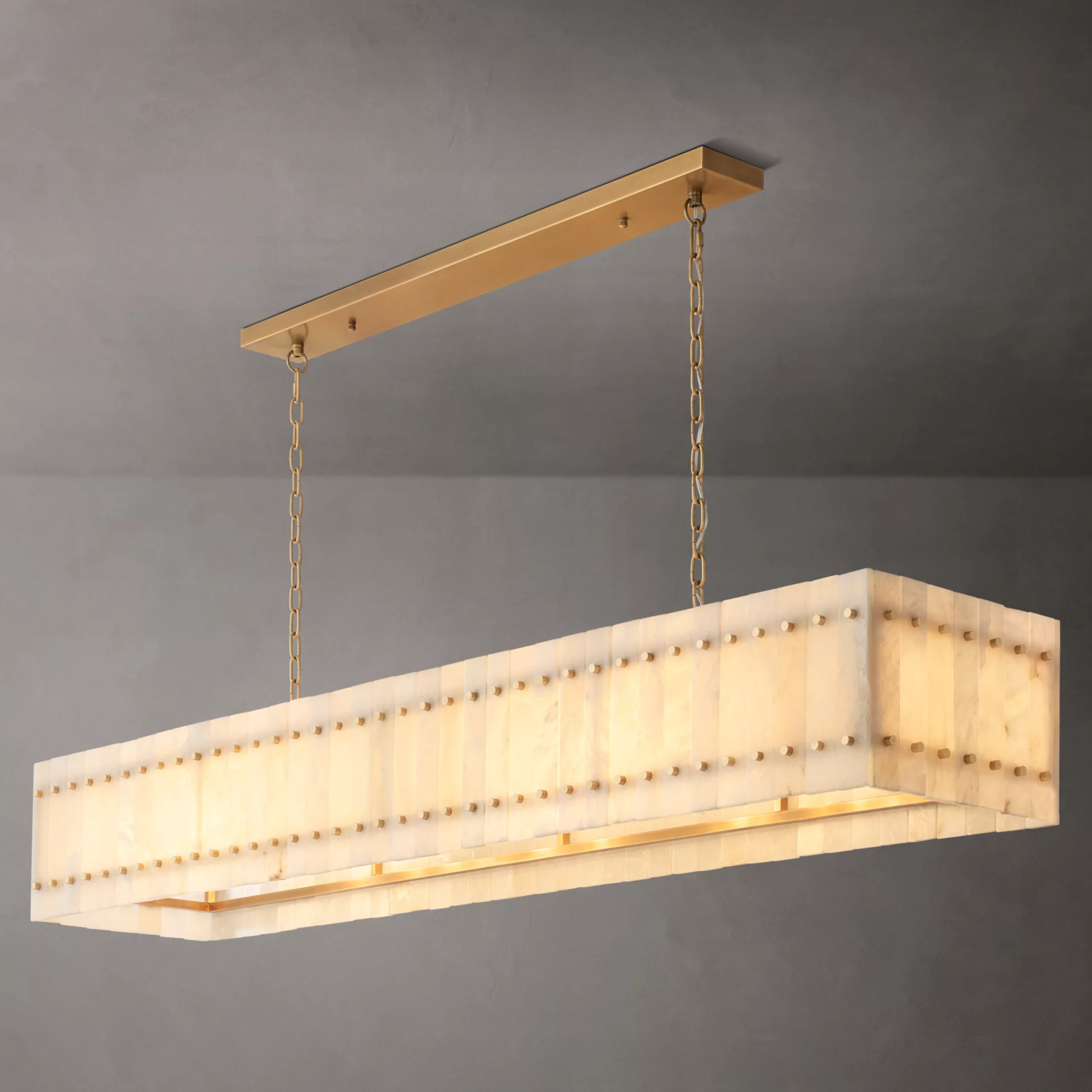 WOMO Alabaster Rectangular Chandelier - San Marco