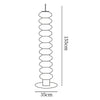 WOMO Stacked Glass Ball Floor Lamp-WM7127 thumbnail