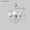 WOMO Pink Glass Globe Arm Chandelier-WM2052 thumbnail