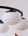 WOMO Fluted Glass Globe Round Chandelier-WM2767 thumbnail