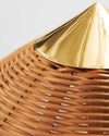 WOMO Rattan Fabric Cone Floor Lamp-WM7095 thumbnail