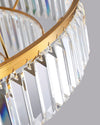 WOMO Tiered Gold Crystal Prism Chandelier-WM2653 thumbnail