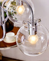 WOMO Clear Glass Globe Arm Chandelier-WM2719 thumbnail