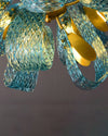 WOMO Peacock Blue Art Glass Linear Chandelier-WM2213c thumbnail