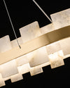 WOMO Gold Alabaster Round Chandelier-WM2394 thumbnail