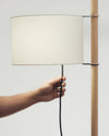 WOMO Wood Fabric Shaded Floor Lamp-WM7101 thumbnail