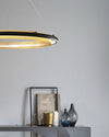 WOMO Black and Gold Ring LED Chandelier-WM2119a thumbnail