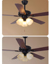 WOMO Vintage Glass Ceiling Fan Chandelier-WM5121 thumbnail