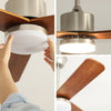 WOMO Silver and Walnut Ceiling Fan Lamp - WM5149 thumbnail