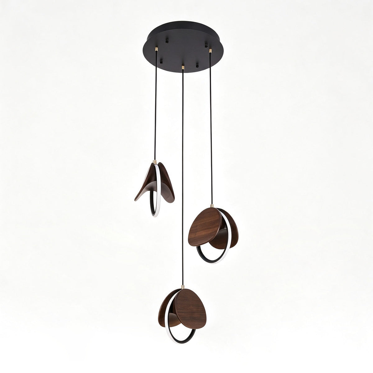 WOMO Wood Disc Cluster Pendant Light-WM3252