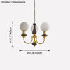 WOMO Swoop Arm Globe Chandelier-WM2378 thumbnail