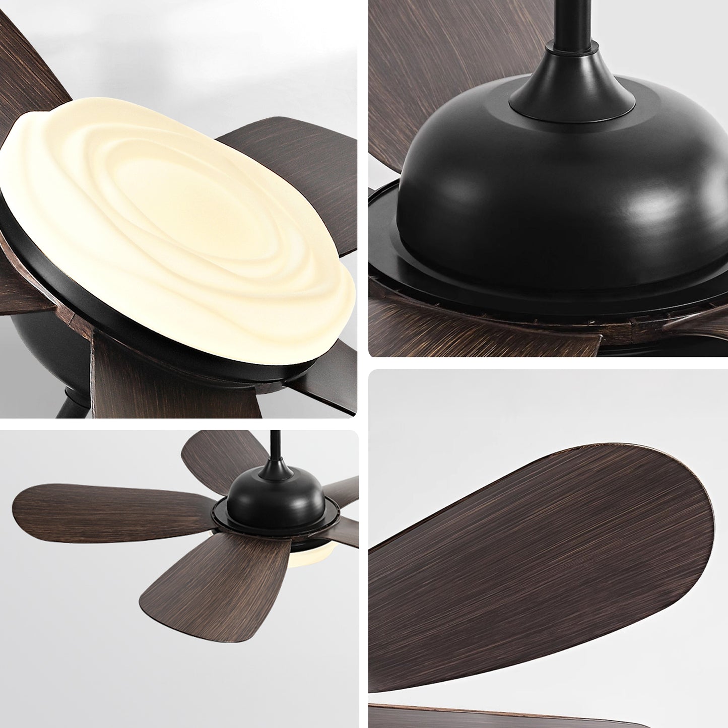 WOMO Modern Ceiling Fan with Bright Light - WM5169