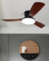 WOMO 3 Wood Blade Low Profile Ceiling Fan Lamp-WM5058 thumbnail