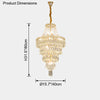 WOMO Oversized Gold Crystal Chandelier-WM2379 thumbnail