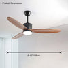 WOMO Mid Century Modern Ceiling Fan Lamp-WM5034 thumbnail