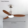 WOMO Mid Century Modern Ceiling Fan Lamp-WM5034 thumbnail