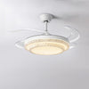 WOMO Retractable White Acrylic Ceiling Fan Lamp-WM5038 thumbnail