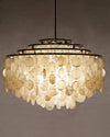 WOMO Tiered Capiz Round Chandelier-WM2346 thumbnail