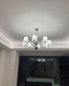 WOMO Glass Shaded Arm Chandelier-WM2946 thumbnail