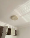 WOMO Round Cream Glass Flush Mount Ceiling Light-WM1132 thumbnail