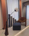 WOMO Glass Globe Cantilever Floor Lamp-WM7129 thumbnail