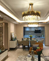 WOMO Gold Round Crystal Prism Chandelier-WM2185a thumbnail