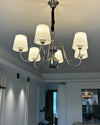 WOMO Glass Shaded Arm Chandelier-WM2946 thumbnail