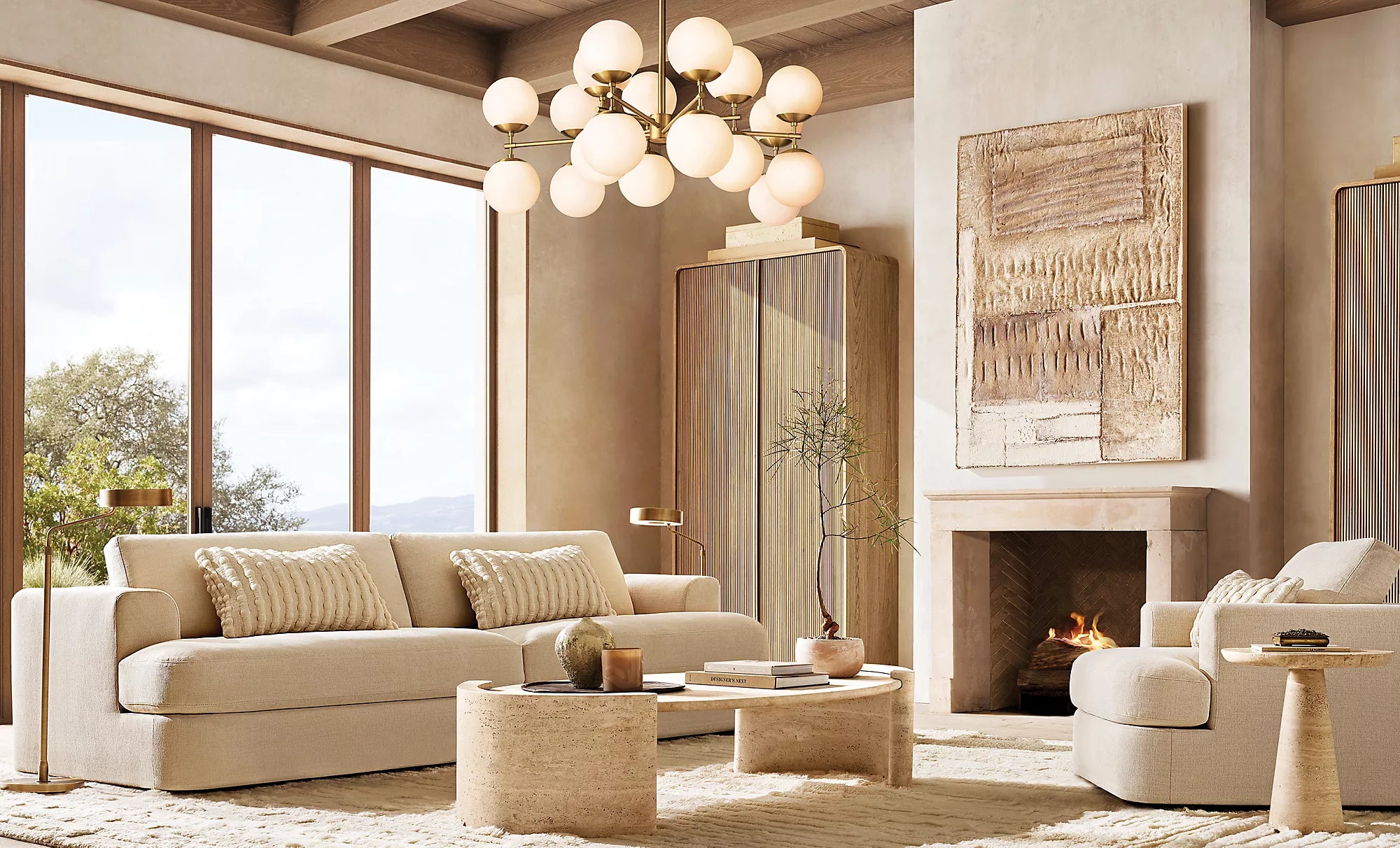 WOMO Alabaster Bubble Chandelier - Cirque