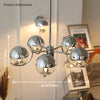 WOMO 1920s Chrome Glass Chandelier-WM2306 thumbnail