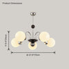 WOMO Frosted Glass Globe Chandelier-WM2304 thumbnail