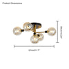 WOMO Ribbed Smoked/Green Glass Globe Ceiling Light-WM1110 thumbnail