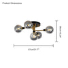WOMO Ribbed Smoked/Green Glass Globe Ceiling Light-WM1110 thumbnail
