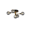 WOMO Ribbed Smoked/Green Glass Globe Ceiling Light-WM1110 thumbnail