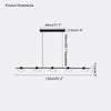 WOMO Black Linear Chandelier-WM2222 thumbnail