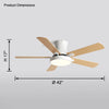 WOMO Low Profile Wood Ceiling Fan Lamp-WM5014 thumbnail