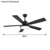 WOMO Minimal Black Ceiling Fan Lamp-WM5028 thumbnail