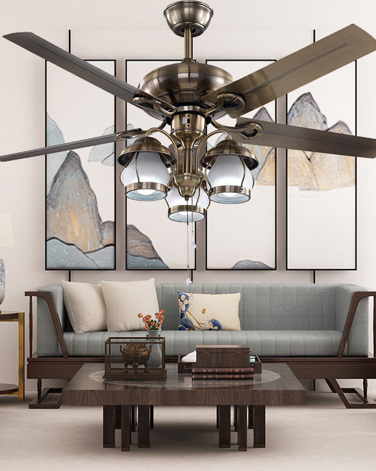 WOMO 52 Vintage Ceiling Fan Chandelier-WM5031