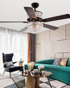 WOMO Vintage Crystal Ceiling Fan Chandelier-WM5033 thumbnail