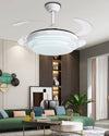 WOMO Retractable White Acrylic Ceiling Fan Lamp-WM5038 thumbnail