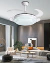 WOMO Retractable White Acrylic Ceiling Fan Lamp-WM5038 thumbnail