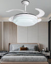 WOMO Retractable White Acrylic Ceiling Fan Lamp-WM5038 thumbnail