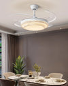WOMO Retractable White Acrylic Ceiling Fan Lamp-WM5038 thumbnail