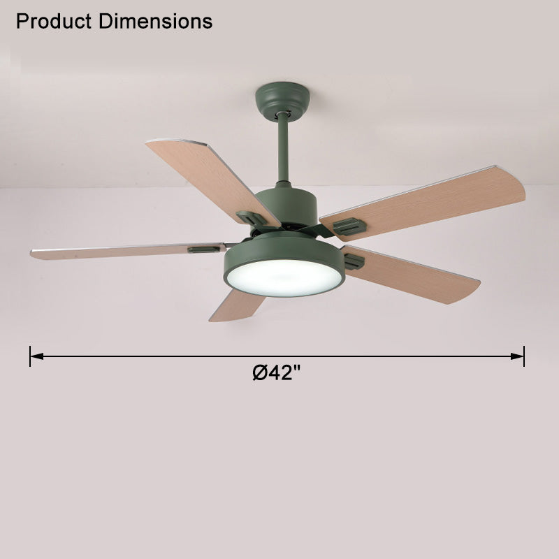 WOMO 5 Blade Modern Wood Ceiling Fan Lamp-WM5039