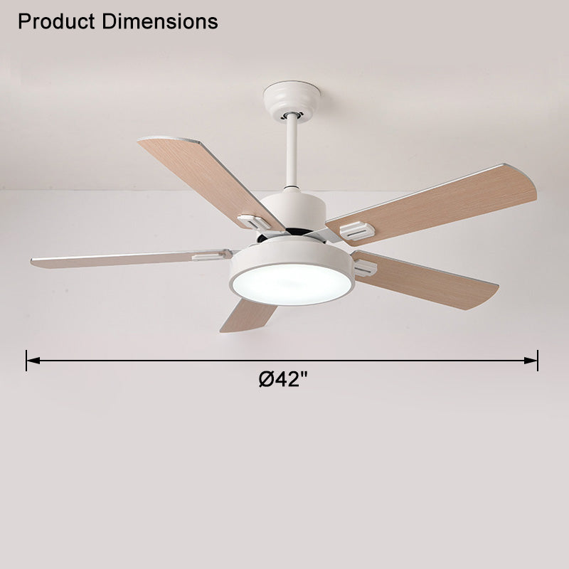 WOMO 5 Blade Modern Wood Ceiling Fan Lamp-WM5039