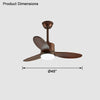 WOMO Mid Century Modern Ceiling Fan Lamp-WM5043 thumbnail