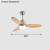 WOMO Mid Century Modern Ceiling Fan Lamp-WM5043 thumbnail
