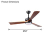 WOMO Mid Century Modern Ceiling Fan Lamp-WM5045 thumbnail