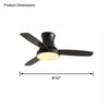 WOMO Black Low Profile Ceiling Fan Lamp-WM5053 thumbnail