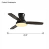 WOMO Black Low Profile Ceiling Fan Lamp-WM5053 thumbnail