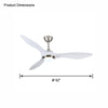 WOMO Coastal White Large Ceiling Fan Lamp-WM5055 thumbnail